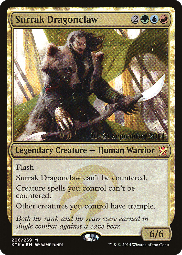 Surrak Dragonclaw (PRE-206) [Khans of Tarkir Promos] Foil MTG Single Wizards of the Coast