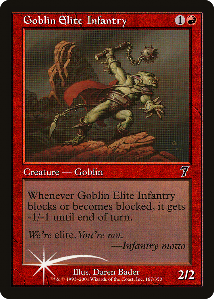 Goblin Elite Infantry (7ED-187) [7th Edition] Foil MTG Single Wizards of the Coast