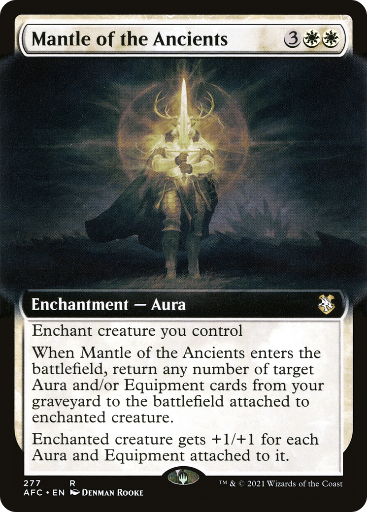 Mantle of the Ancients (AFC-277) [Forgotten Realms Commander] (Extended Art) MTG Single Wizards of the Coast