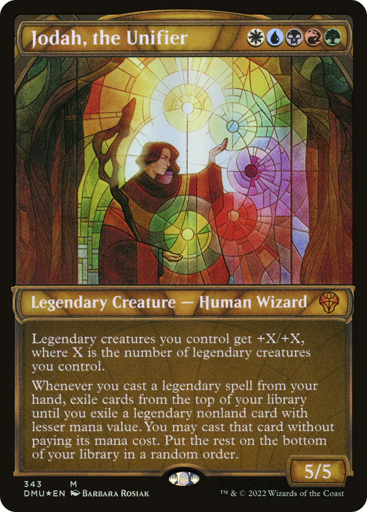 Jodah, the Unifier (Textured Foil) (DMU-343) [Dominaria United] (Showcase) Foil MTG Single Wizards of the Coast