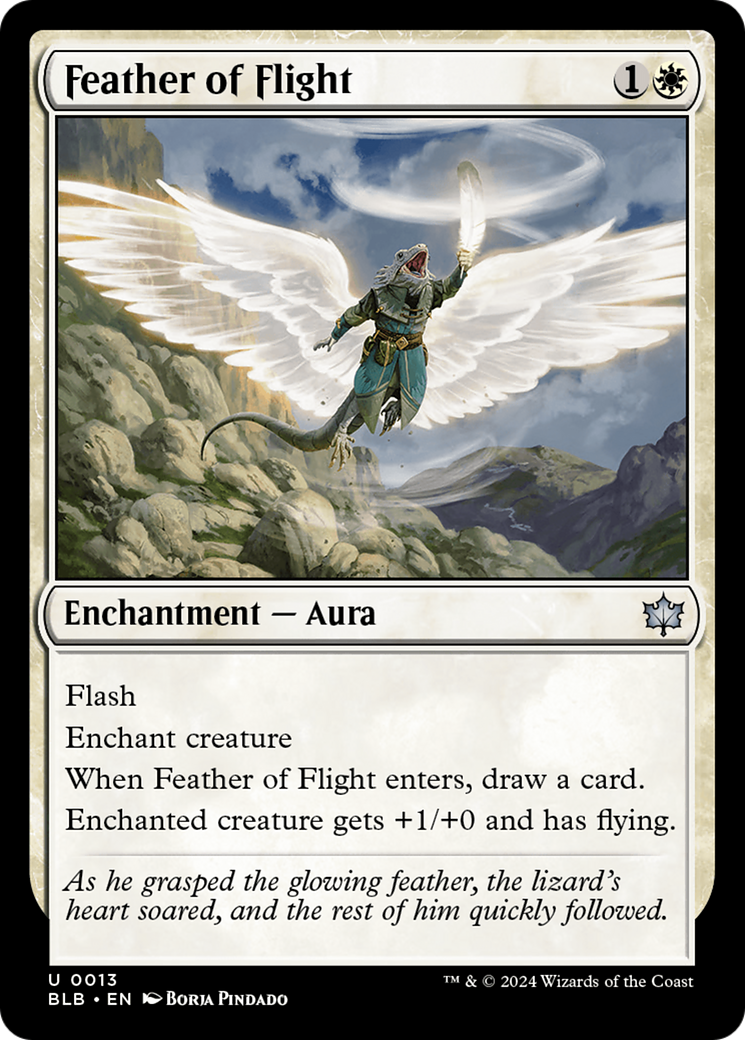 Feather of Flight (BLB-013) [Bloomburrow] Foil MTG Single Wizards of the Coast