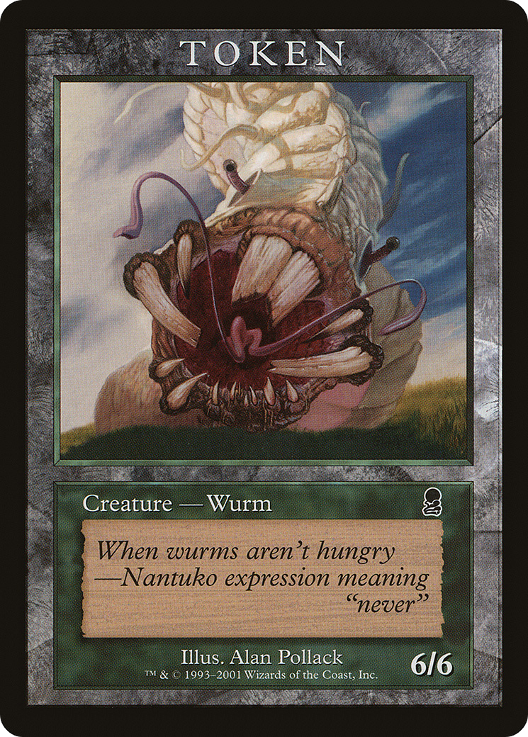 Wurm Token (ODY) (MPRP-) [Misc] Magic Player Rewards 2002 MTG Single Wizards of the Coast