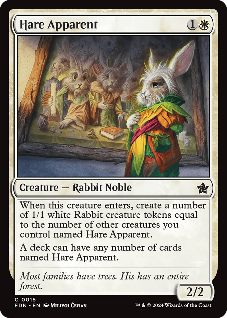 Hare Apparent (FDN-015) [Foundations] Foil MTG Single Wizards of the Coast