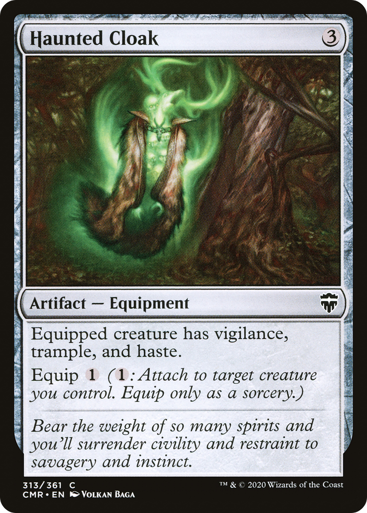 Haunted Cloak (313) (CMR-313) [Commander Legends] Foil MTG Single Wizards of the Coast