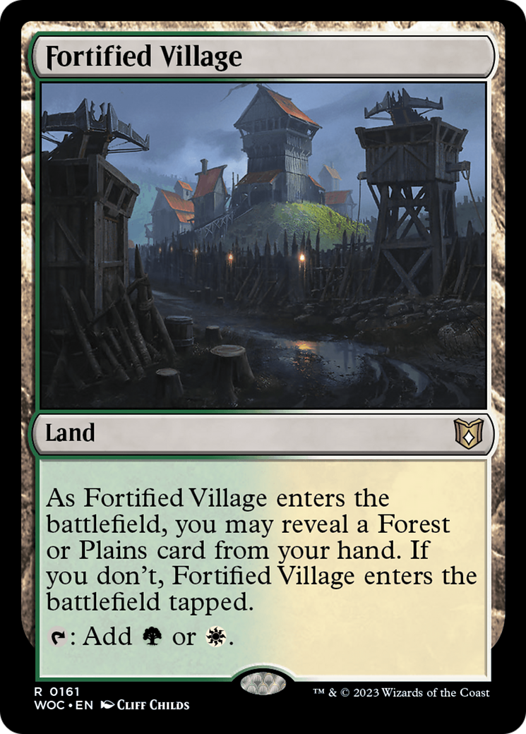 Fortified Village (WOC-161) [Wilds of Eldraine Commander] MTG Single Wizards of the Coast