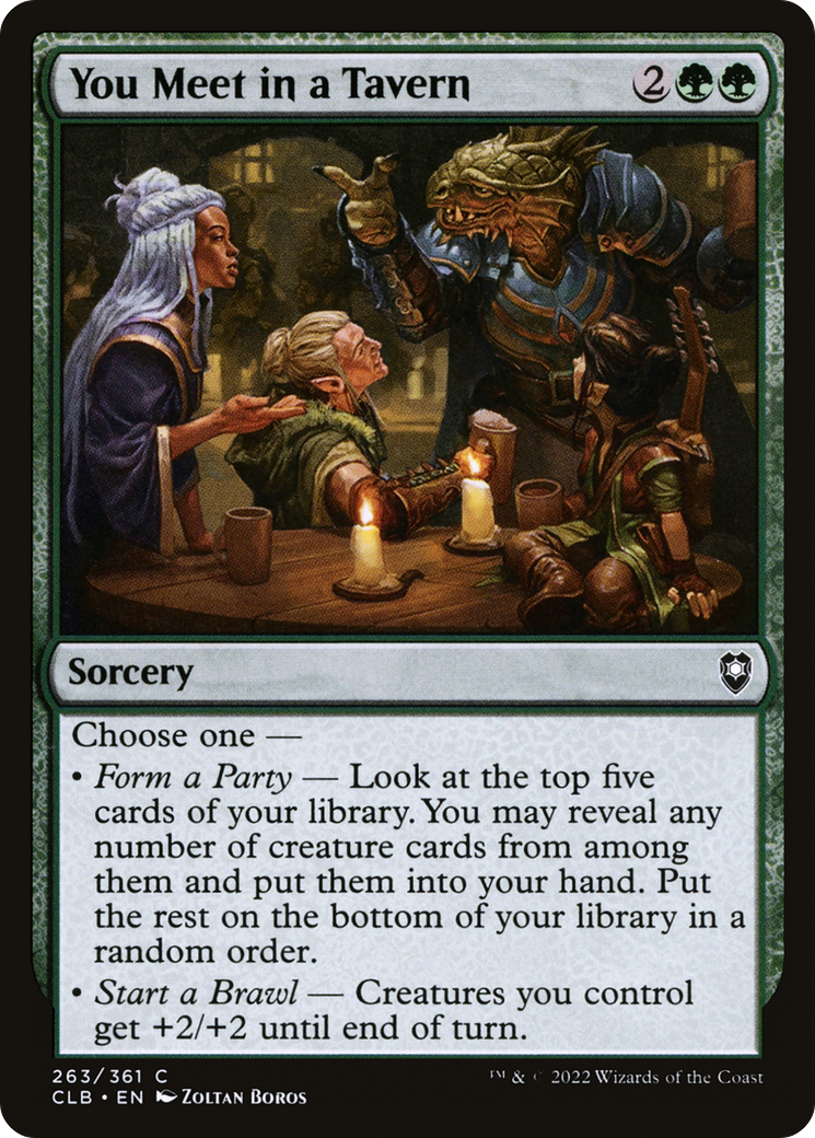 You Meet in a Tavern (CLB-263) [Commander Legends: Battle for Baldur's Gate] Foil MTG Single Wizards of the Coast