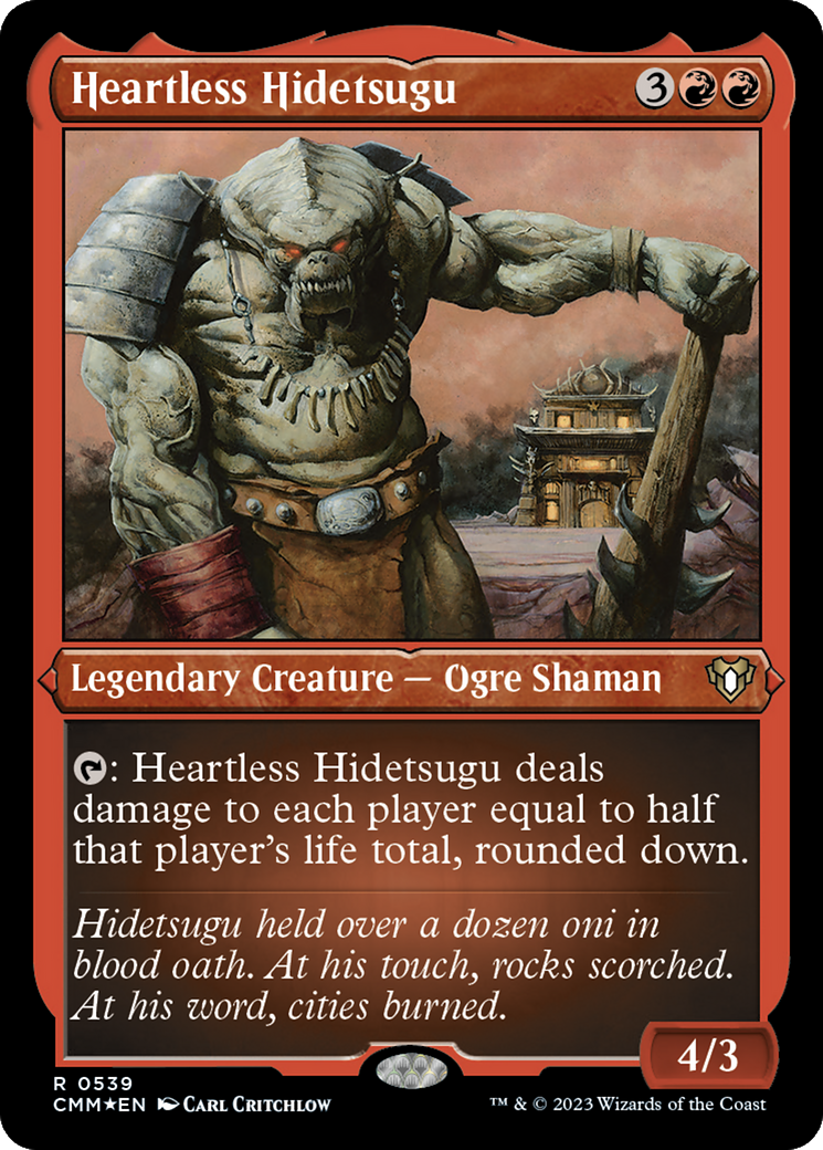 Heartless Hidetsugu (CMM-539) [Commander Masters] Etched Foil MTG Single Wizards of the Coast