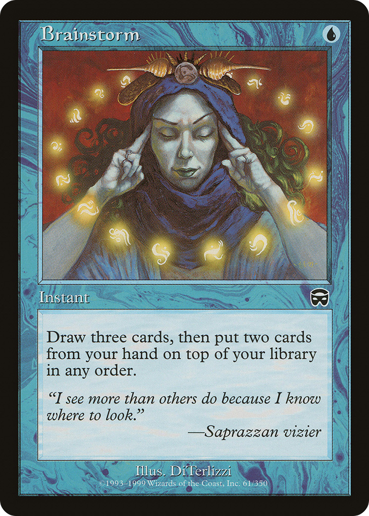 Brainstorm (MMQ-061) [Mercadian Masques] Foil MTG Single Wizards of the Coast