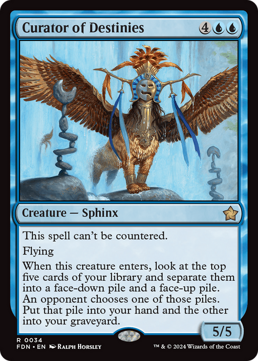 Curator of Destinies (FDN-034) [Foundations] MTG Single Wizards of the Coast