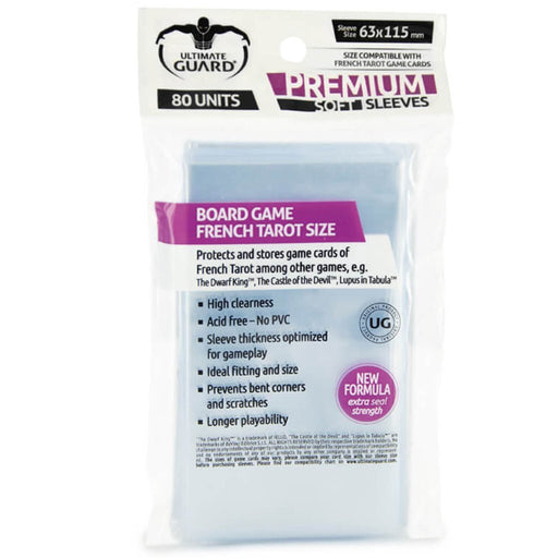 Ultimate Guard: Board Game Sleeves - French Tarot 63mm x 115mm 80Ct Board Game Sleeves Ultimate Guard