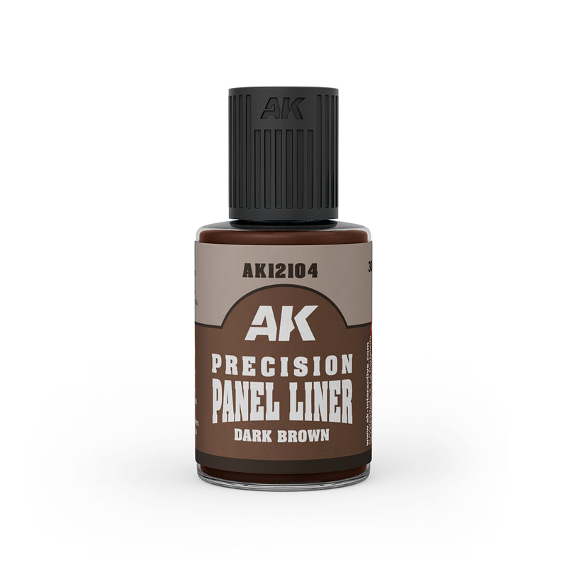 AK Interactive: Precision Panel Liner - Dark Brown Model Paints AK INTERACTIVE