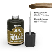 AK Interactive: Precision Panel Liner - Raw Umber Greenish Model Paints AK INTERACTIVE