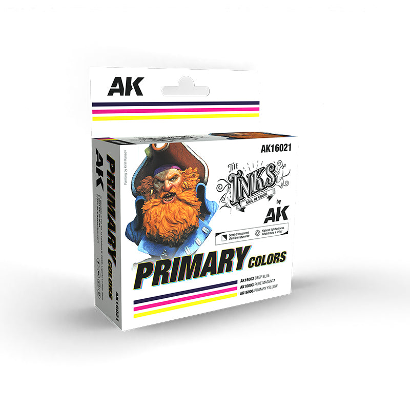 AK Interactive: The INKS Primary Colors Set Model Paints AK INTERACTIVE