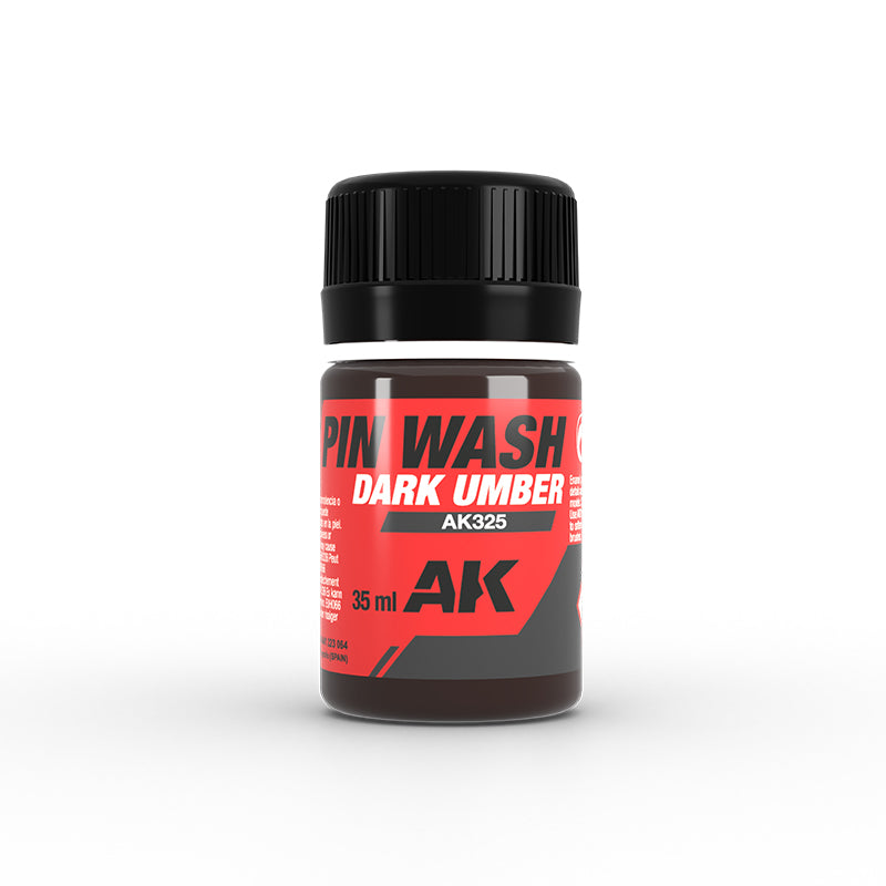 AK Interactive: Pin Wash Dark Umber Model Paints AK INTERACTIVE