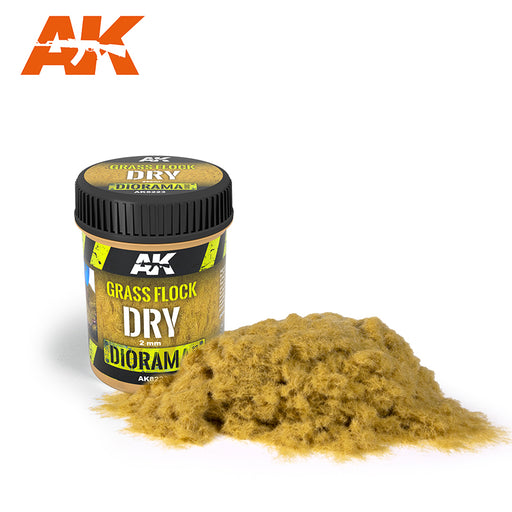 AK Interactive: Grass Flock 2mm Dry - 250ml Basing Materials AK INTERACTIVE
