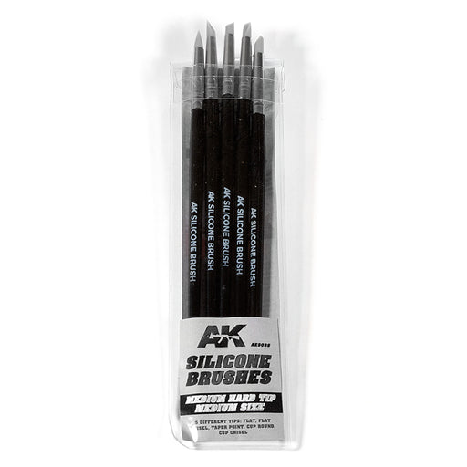 AK Interactive: Silicone Brushes Set (Medium Hard Tip Medium Size) Hobby Brushes AK INTERACTIVE