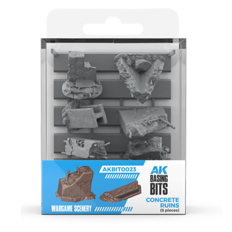 AK Interactive: 3D Resin Concrete Ruins - Basing Bits Model Paints AK INTERACTIVE