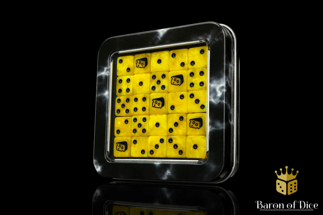 Baron of Dice: "Warp Cheese" 25x12mm Square Corner Dice Dice & Gaming Accessories Baron of Dice