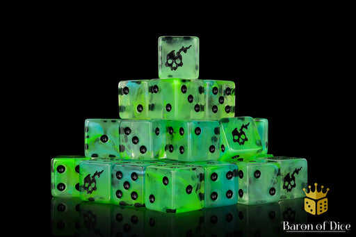 Baron of Dice: "Ethereal Ghost" 25x12mm Square Corner Dice Dice & Gaming Accessories Baron of Dice