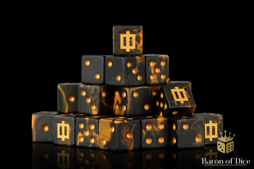 Baron of Dice: "Lava Rune" 25x16mm Square Corner Dice Dice & Gaming Accessories Baron of Dice