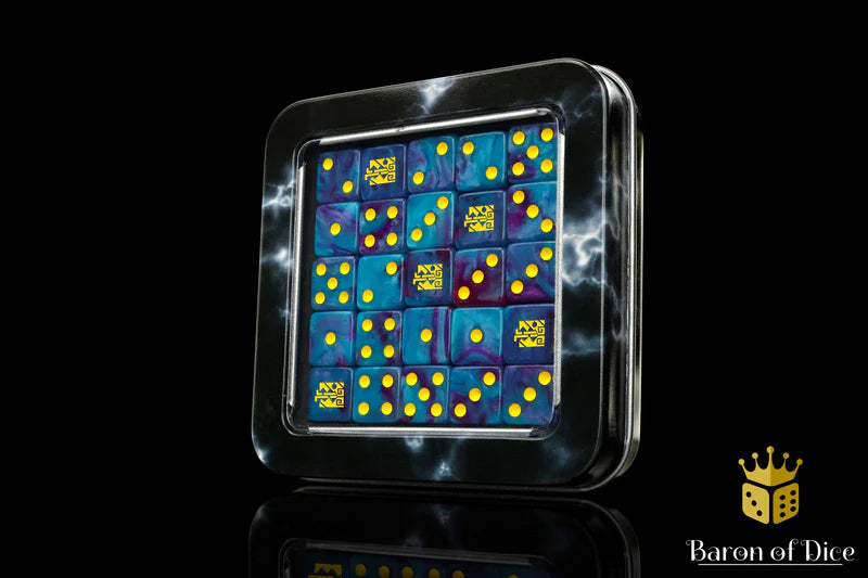 Baron of Dice: "Aztec Lizard Dice - Turquoise" 25x12mm Square Corner Dice Dice & Gaming Accessories Baron of Dice