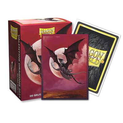 Dragon Shield: Brushed Art Sleeves - "Valentine Dragon 2024" 100ct Card Sleeves Dragon Shield