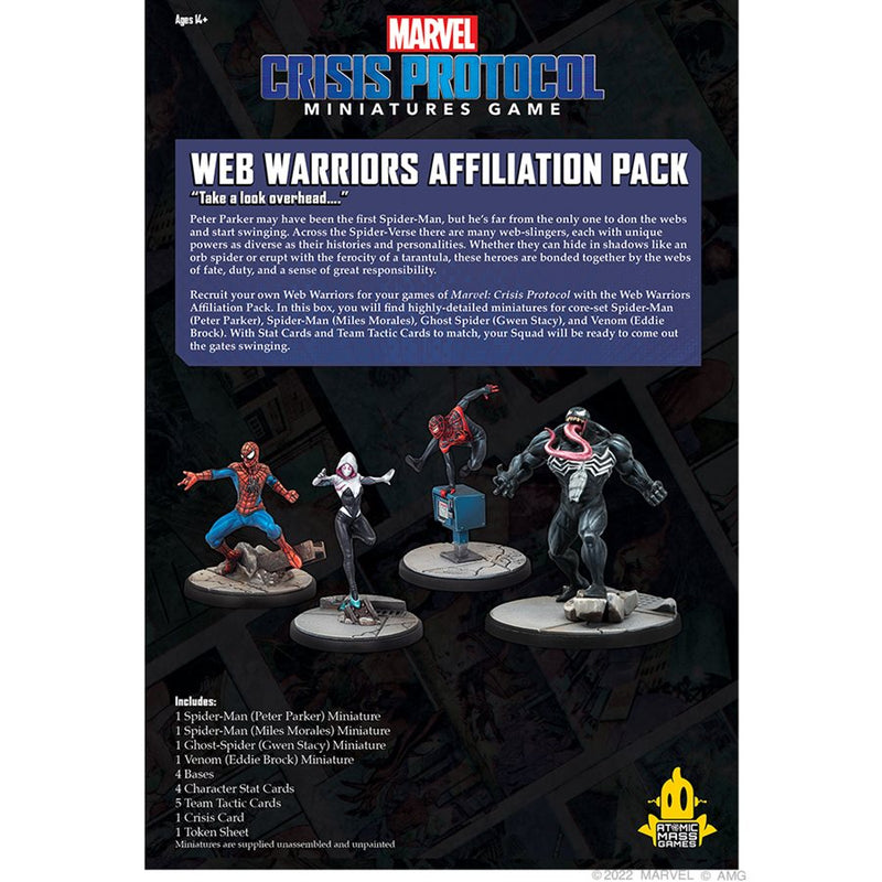Marvel Crisis Protocol: Web Warriors Affiliation Pack Marvel Crisis Protocol Atomic Mass Games   