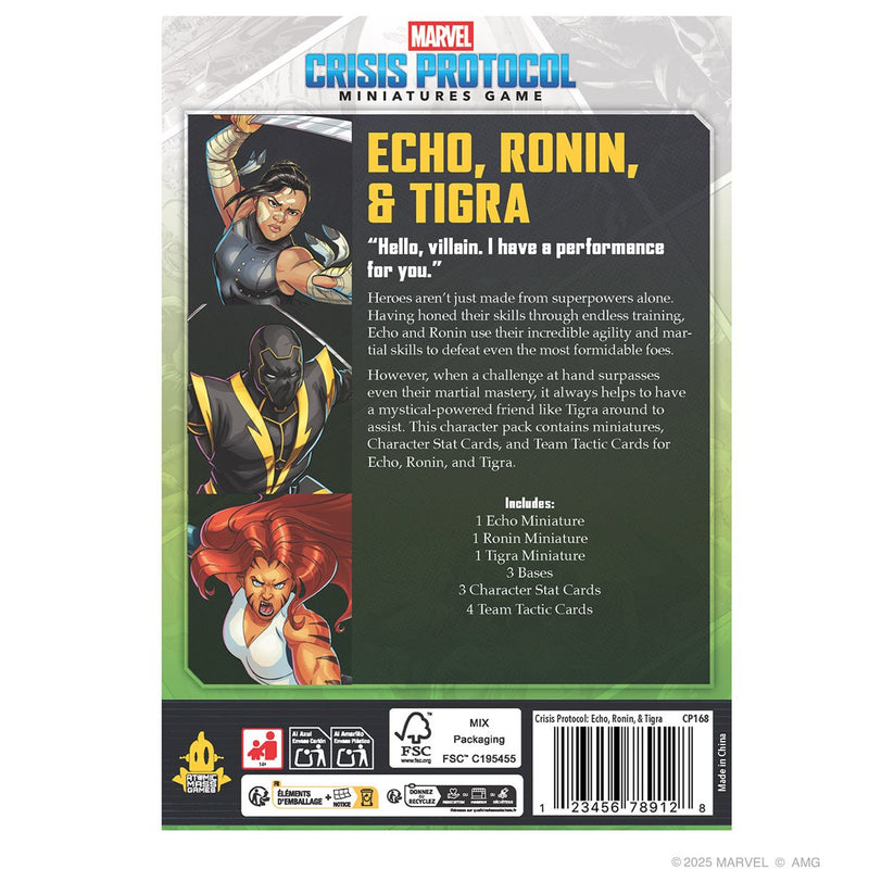 Marvel Crisis Protocol: Echo, Ronin & Tigra Character Pack Marvel Crisis Protocol Atomic Mass Games