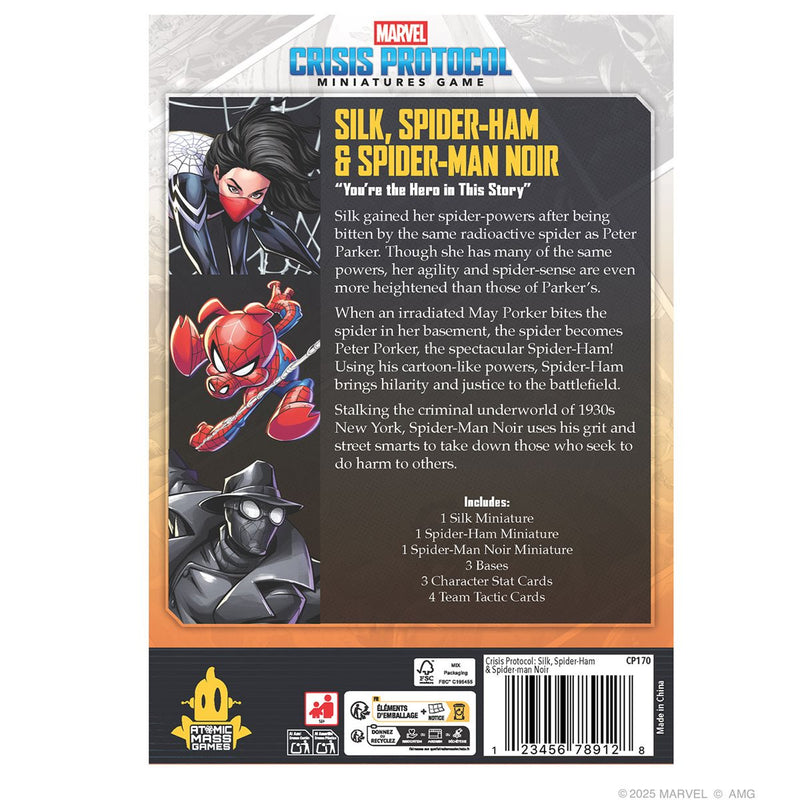 Marvel Crisis Protocol: Silk, Spider-Ham & Spider-Man Noir Character Pack Marvel Crisis Protocol Atomic Mass Games