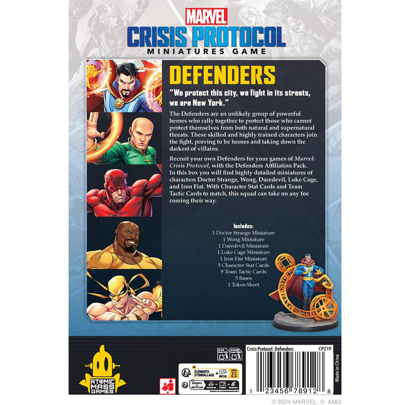 Marvel Crisis Protocol: Defenders Affiliation Pack Marvel Crisis Protocol Atomic Mass Games