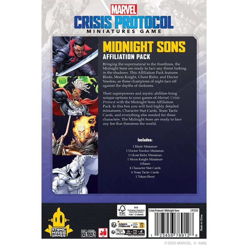 Marvel Crisis Protocol: Midnight Sons Affiliation Pack Marvel Crisis Protocol Atomic Mass Games