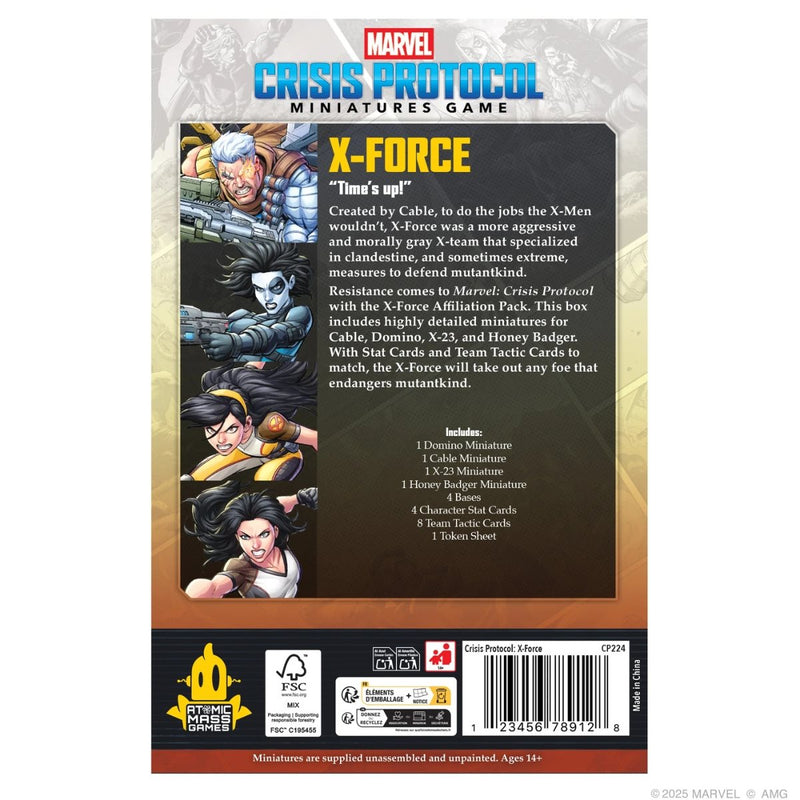 Marvel Crisis Protocol: X-Force Affiliation Pack Marvel Crisis Protocol Atomic Mass Games