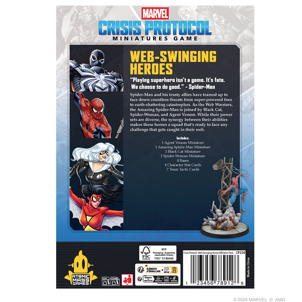 Marvel Crisis Protocol: Web-Swinging Heroes Affiliation Pack (Release Date: December 12) Marvel Crisis Protocol Atomic Mass Games