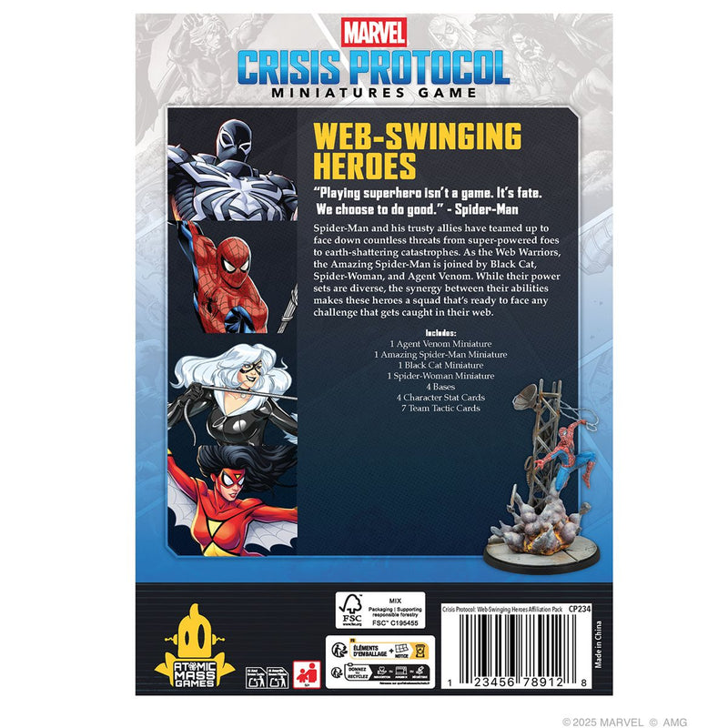 Marvel Crisis Protocol: Web-Swinging Heroes Affiliation Pack Marvel Crisis Protocol Atomic Mass Games