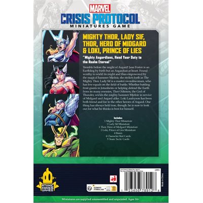 Marvel Crisis Protocol: Mighty Thor, Lady Sif, Thor, Hero of Midgard & Loki, Prince of Lies Marvel Crisis Protocol Atomic Mass Games   