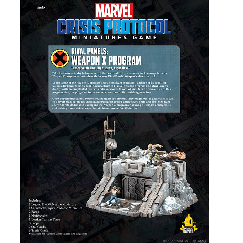 Marvel Crisis Protocol: Rival Panels: Weapon X Program Marvel Crisis Protocol Atomic Mass Games   