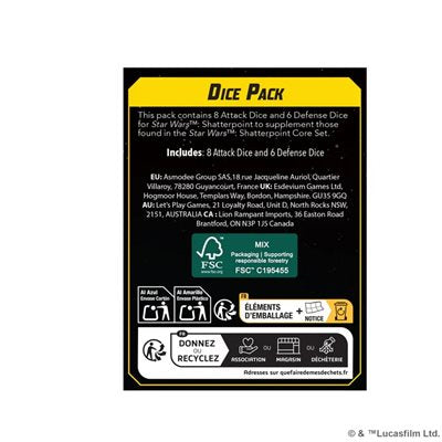 Star Wars Shatterpoint: Dice Pack Star Wars: Shatterpoint Atomic Mass Games