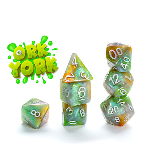 Gate Keeper Games: "Ork York" Aether Dice 7-Die Set Dice & Gaming Accessories Gate Keeper Games
