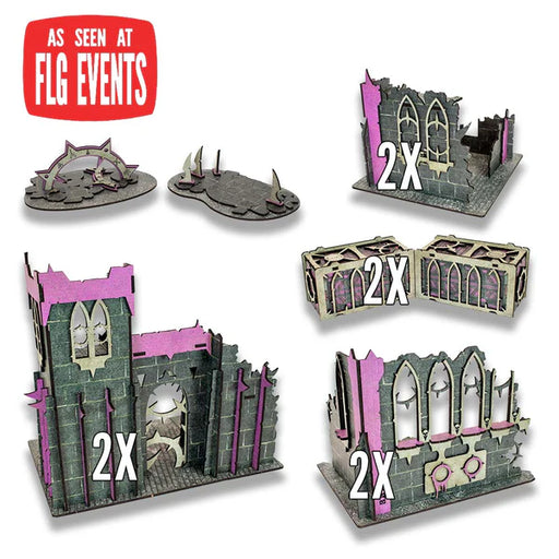 FLG Full Color Terrain: Urban Corruption Event Set (PINK) Terrain FLG