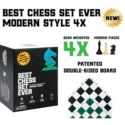 Best Chess Set Ever: Modern Style 4x XL Board Games Best Chess Set Ever   