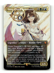 Yuna, Grand Summoner (Borderless) (Surge Foil) (FIC-216) [Commander: FINAL FANTASY] Foil - Scan (TGS00386) High End MTG Single Wizards of the Coast