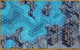 BattleTech: Battle Mat - "Caldera Lake" Fire and Ice Gaming Mat Catalyst Game Labs
