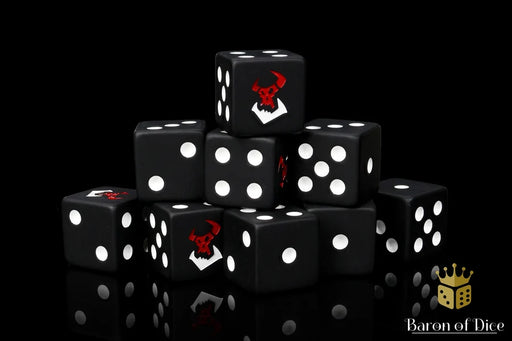 Baron of Dice: "Black Orcs" 25x16mm Square Corner Dice Dice & Gaming Accessories Baron of Dice