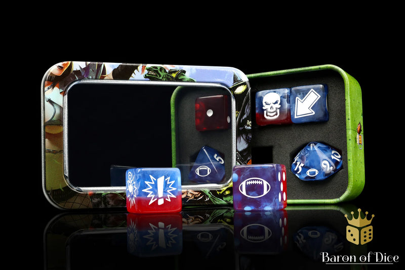 Baron of Dice: "Revolution" Football Dice 7-Die Set Dice & Gaming Accessories Baron of Dice