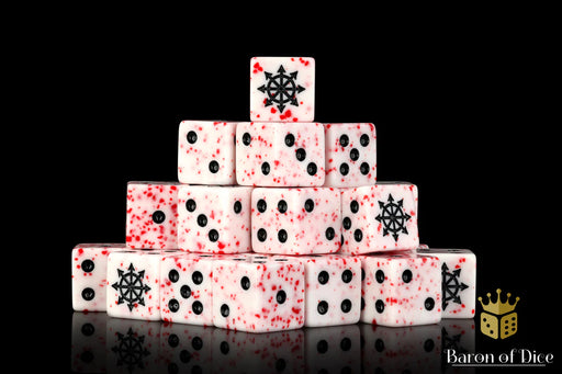 Baron of Dice: "Blood Sacrifice" 25x16mm Square Corner Dice Dice & Gaming Accessories Baron of Dice