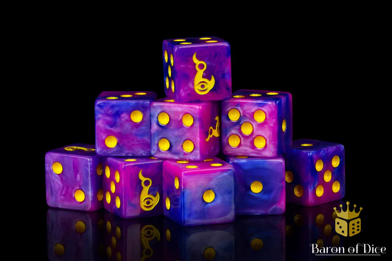 Baron of Dice: "Eternal Flame" 25x16mm Square Corner Dice Dice & Gaming Accessories Baron of Dice