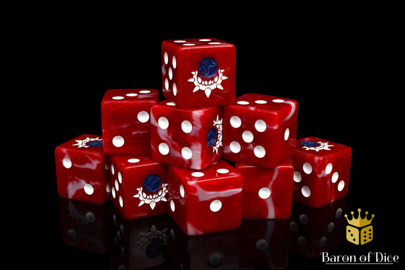 Baron of Dice: "Slaughter of Worlds" 25x16mm Square Corner Dice Dice & Gaming Accessories Baron of Dice
