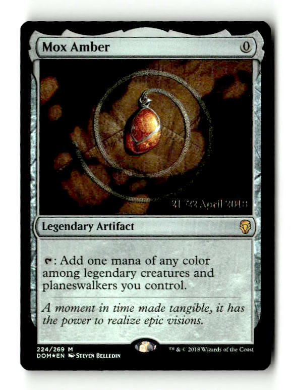 Mox Amber (PRE-224) [Dominaria Promos] Foil - Scan (CW-013)