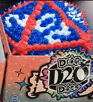 Jumbo 9" Drop Dot Foam D20 Die - "Ocean Flame" (Blue & Red) Toys & Plushes Kess Entertainment