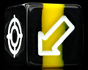 Baron of Dice: "HAZARD!" D6 Scatter Die Square Corner 16mm Dice & Gaming Accessories Baron of Dice